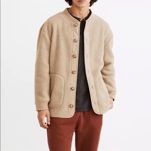 Madewell Sherpa shirt jacket. brand new in pkg. tan